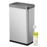 EKO Mirage X 80L Motion Sensor Bin, Large Automatic Touchless Stainless Steel Rubbish Bin with Soft-Close Lid, Hands-Free Smart for Kitchen, Home, Office, Commercial Use