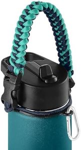 IRON °FLASK Paracord Handle - Fits Wide Mouth Water Bottles - Durable Carrier, Secure Accessories, Survival Strap Cord, Safety Ring, and Carabiner - Seven Core Paracord Bracelet