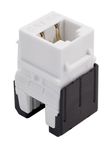 On-Q WP346AWH Cat6a RJ45 Quick Connect Keystone Insert, Pack of 1, White