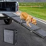 Longest 71" Dog Car Ramps Large Dogs,Foldable Dog SUV & Truck Ramp with Non-Slip Rug Surface,Pet Ramp Stairs for Outdoor Steps,Extra Long Dog Ramps for Medium & Large Dogs Get Into a Car, SUV & Truck