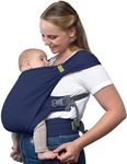 Boba Bliss Hybrid Baby Carrier Newborn to Toddler - 2-in-1 Baby Wrap & Baby Carrier - No-Tie Baby Sling - Certified Hip-Healthy Baby Wraps Carrier - Soft & Stretchy Baby Sling - 7-35 lbs (Navy Blue)