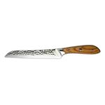 Rockingham Forge RF-1747 Ashwood Series 8” Bread Knife with Ice Hardened Vanadium Steel Blades, Heat-Treated Natural Handles