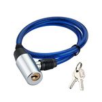 Link Multipurpose Cable Lock 50 CM Length for Cycles, Bikes, Helmets or Scooters Assorted Colour | 2 Keys | 1 Lock | CL-01 (Pack of 1)