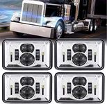 BICYACO 4 PCS DOT 4x6 Inch LED Head