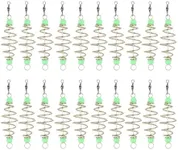 PATIKIL Luminous Spring Fishing Feeder, 20 Pcs Fishing Bait Cage Feeder Bait Holder Coarse Lure Feeder Carp Fishing Equipment