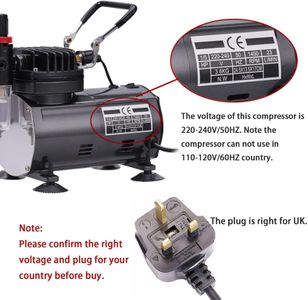 SAGUD Airbrush Kit with Quiet Compressor – 3 Airbrushes & Cleaning Set