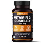 Boldfit Vitamin C Complex 1000mg Tablet with Amla and Zinc for Men & Women - Supports Energy, Immunity, Antioxidant - 60 Tablets