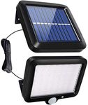 AOZBZ Solar Power Wall Light, Outdoor Motion Sensor Light 56 LEDs Securtiy Night Light Separable Solar Panel Light for Patio Yard Deck Garage Driveway Porch Fence