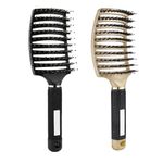 Voremy Magical Brush Detangler, Voremy Ultra Detangler Brush For Kids And Aldult, Wet Or Dry Use (black and gold)