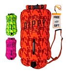 DIPPY Tow Floats for Open Water Swimming | 28L Swim Buoy Open Water SwimFloat | Waterproof Swim Buoy | Tow Float Dry Bag | Wild Swimming Accessories Triathlete, Swimmer