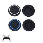 4Pcs Thumb Grips Compatible with PS5 & PS4 Controller Thumb Grips Silicone Cover Joystick Protection Attachments, Convex and Concave-Raised Dots & Studded Design