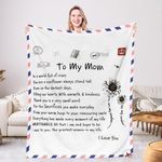 Ninonly Gifts for Mom Blanket, Throw Blanket for Mom Birthday Gifts, Mom Blanket from Daughter Son, Mother Gifts for Mom Blanket, I Love You Mom Blanket 60"x80"