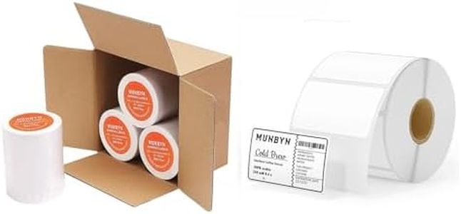 4"x6" Direct Thermal Labels, 880 Labels/4 Rolls+2.25 x 1.25 Direct Thermal Labels White Thermal Printer Labels