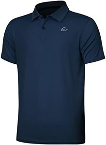 Willit Boys' Golf Polo Shirts Short Sleeve Youth Athletic Shirts Kids Quick Dry Active Shirts UPF 50+ Navy Blue L
