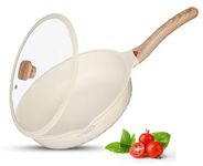 NTIGNIS® Premium 30cm Deep Frying Pan with Lid | Anti-Scratch | Induction Compatible | Non-Stick Interior | Heat Resistant Handle | Perfect for Everyday Cooking