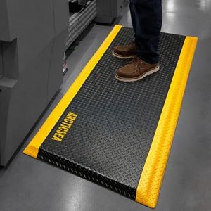 ARCTICSEA Anti Fatigue Mats Industrial 3 x 6 FT 15/16 Inch Extra Thick Standing Mat for Warehouse Workstation and Garage Black and Yellow