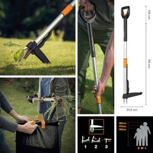 Fiskars SmartFit Adjustable Weed Puller – Garden Weeding Tool