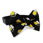 TDIT I Love Beer Dog Bow Tie Collar- Adjustable and Strong (Beer, M-L)