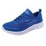 BIISDOST Running Shoes Men's Trainers Jogging Shoes Lightweight Breathable Trainers Tennis Shoes Fitness Sports Shoes Workout Leisure Shoes Training Shoes Slip On Outdoor Walking Shoes, blue, 13 UK