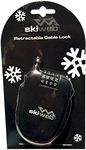 Skiweb Ski Lock 4-digit Combination Lock with Retractable Cable