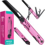 Gifts for Women Mom Wife on Christmas- Stocking Stuffers for Women, Pink Self Defense Multitool - Mothers Day Gifts, Portable Gifts for Women - Camping Accessories, Hiking Gear, Survival Gear