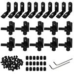 Belle Vous 22 Pack of 2020 Extrusion Profile Connectors - 3-Way Connects with 90 Degree/Right Angle L-Shaped Brackets & Screws - Corner Brace Connectors for Wood Furniture, Shelves & Cabinets