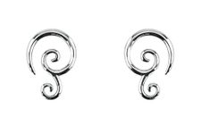 Pair of 6G-14G Surgical Steel Solid Tribal Design Taper Earrings, Metal