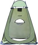 WOWCASE 1-2 Person Large Space Pop Up Shower Privacy Shelter Tent with 3 Windows, Outdoor Portable Dressing Room, Privacy Shower Tents for Camping Beach Isolation Fishing (Green, 1.5x1.5x1.9m)