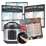 Pressure Cooker Cheat Sheet Cooking Times Chart Magnet Accessories for Refrigerator, Kitchen Cook books, Magnetic Cooking Food Temperature Guide for Quick Reference | Compatible with Instant Pot +more