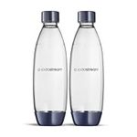 Sodastream 2 x Dishwasher Safe Fuse Bottles for Carbonator DUO, TERRA, E-TERRA, ART, GAIA, Dark Blue