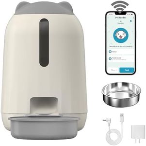 PAPIFEED Smart Automatic Cat Feeders, Dual Power Supply Cat Food Distributor, WiFi Pet Feeder with APP Control for Remote Feeding, Moisture-Proof Freshness Design, 3L Automatic Cat Feeder (Grey)