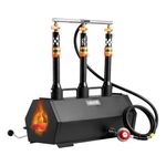 VEVOR Portable Propane Forge, 3 Burners, 2600℉ Tool and Knife Making Blacksmithing Farrier Forge, Large Capacity Hexagon, Cold-Rolled Steel Gas Forging Tools and Equipment, Use for Metal Forging