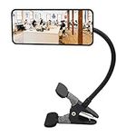 Ampper Glass Clip On Security Mirror, Flexible Convex Cubicle Mirror for Personal Safety and Security Desk Rear View Monitors or Anywhere (6.69" x 2.95", Rectangle)