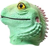 RAPGET Lizard mask Novelty Halloween Costume Party Latex Animal Mask Full Head for Adults Blue