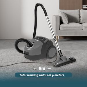 Akitas C5 Bagged Vacuum Cleaner – 850W, HEPA, 9m Reach, Pet & Allergy, Wessel-Werk Head