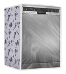 Amazon Brand - Umi. Dishwasher Cover Suitable for Bosch of 12, 13, 14, and 15 Place Setting (63X63X81CMS, Half White & Grey)