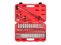 TEKTON 3/8 Inch Drive 12-Point Socket and Ratchet Set, 73-Piece (1/4-1 in., 6-24 mm) | SKT15312