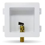 D.N. Ice Maker Outlet Box with1/2" MIP/C x 1/4″ OD Comp, White