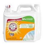 Arm & Hammer Liquid Laundry Detergent for Sensitive Skin, Super Concentrated, Scent Free, 170 Loads, 5.03-L