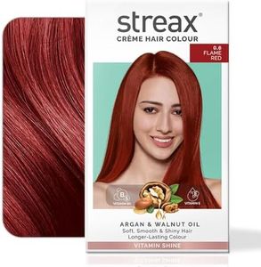 Streax Crème Permanent Hair Colour - 0.6 Flame Red Hair Color- 120 ml, 100% Grey coverage, Long Lasting Hair colour for women