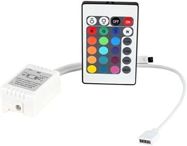 ICQUANZX DC12V 24 Teclas Controlador Remoto inalámbrico IR con Receptor para 3528 5050 SMD RGB LED Strip Lights
