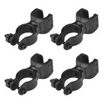 Makoto Nobu 4 Pcs Black Walking Stick Holder, Crutches Stick Bracket, Durable 360° Rotatable Cane Holder for Drive Rollator, Walker, Wheelchair, Mobility Scooters, Mountain Bikes