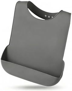 DegoCython Oversized Adult Bib with 3D Crumb Catcher, Food-Grade Silicone BPA-Free, Adjustable Button Closure, Easy Clean & Boil-Safe, Portable for Seniors Patients Home Travel Nursing Homes