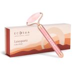 Ecosaa Luxequartz E-Face Roller For Women | Authentic Rose Quartz Electric Face Massager For Glowing Skin With Enhanced Serum Absorption | Face Massager Roller for Dark Circle Removal & Jawline Shaper