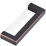 BIRDROCK HOME Square Contemporary Handle - Oil Rubbed Bronze - 10 Pack - 3 Inch Kitchen Cupboard Furniture Cabinet Hardware Drawer Dresser Pull Trad