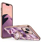 i-Blason Thermoplastic Polyurethane Cosmo Snap Case Designed For Iphone 13 6.1 Inch (2021 Release), Slim With Built-In 360° Rotatable Ring Holder Kickstand Supports Car Mount Ameth