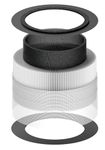 Air Touch V1 3-in-1 Compound Filter with Pre Filter,H13 HEPA Filter and Activated Carbon Filter,Removes 99.97% Allergens,Pollutants,PM2.5,VOCs,Smoke,Odour