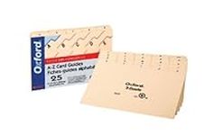 Oxford A-Z Card Guides, 5" x 8", 1/5-Cut Tabs, Manila, 25/Set (B8525)