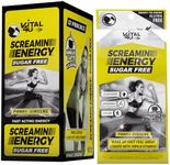 VITAL 4U Screamin Energy® Sugar Free - Maximum Strength Formula with Ginseng, Caffeine, and B Vitamins - Vanilla Latte Flavor, 24 Ct