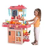 LUCHILA Pack of 36 Pcs Kitchen Set with Light and Sound Toy for Kids (Plastic, Multi Color)